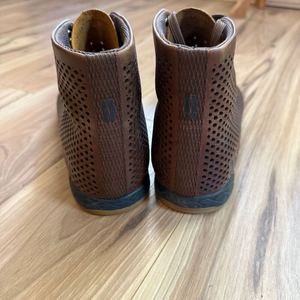 NOBULL Men’s Brown Perforated High-Top Coffee Leather Trainer Sneakers Shoes Siz - Picture 5 of 8